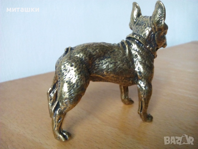 Бронзова статуетка френски булдог, снимка 4 - Статуетки - 52677432