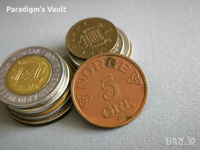 Монета - Норвегия - 5 оре | 1955г.