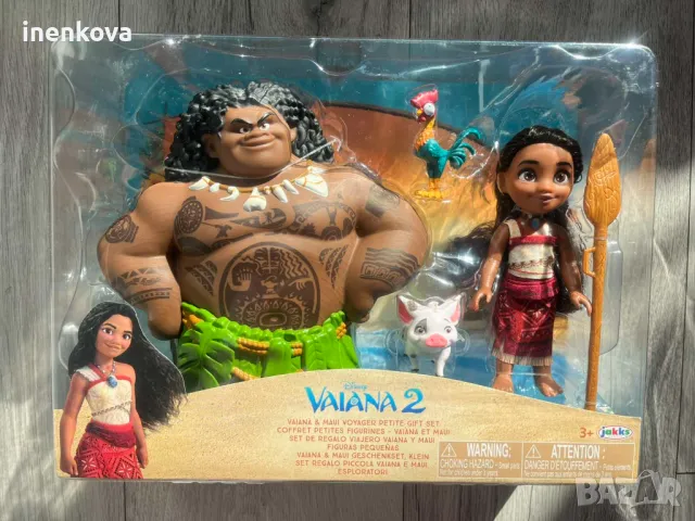 Комплект кукли Смелата Ваяна (Моана) - Мауи, Ваяна, Пуа и Хей Хей, снимка 4 - Кукли - 49007058