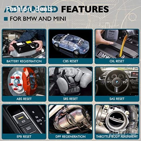 Нов Мултисистемен инструмент за сканиране с регистрация на батерия OBDII скенер , снимка 5 - Друга електроника - 40708411