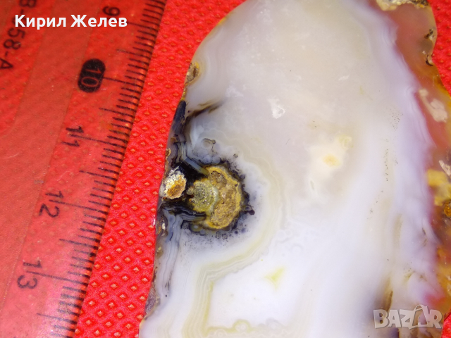 ОРФЕЕВ АХАТ СКЪПОЦЕНЕН АРТ МЕДАЛЬОН РЪЧНО ЮВЕЛИРНО ПОЛИРАН МНОГО КРАСИВ 44115, снимка 4 - Колиета, медальони, синджири - 44756293