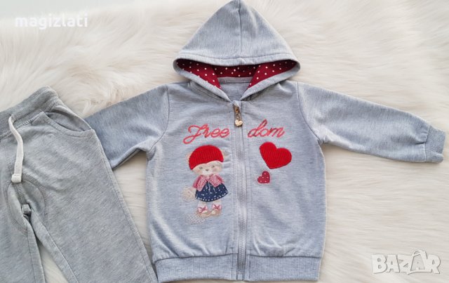 Суитчер и долнище за момиче 9-12 месеца, снимка 8 - Комплекти за бебе - 34432040