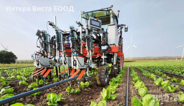 Автоматична окопаваща машина с оптична система за насочване, камера и изкуствен интелект