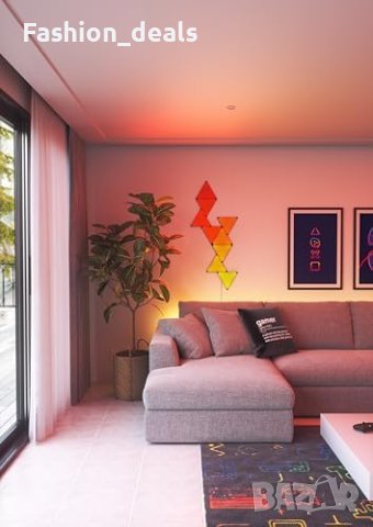 Нови 9 смарт LED панела Nanoleaf Стенни лампи за декориране на стаи , снимка 6 - Лед осветление - 42467038