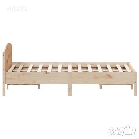 vidaXL Рамка за легло без матрак, 140x200 см, масивна чамова дървесина, снимка 5 - Спални и легла - 56148187