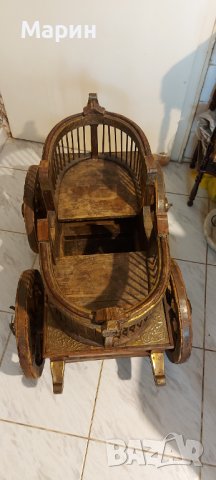 Стара количка, снимка 5 - Антикварни и старинни предмети - 41842566