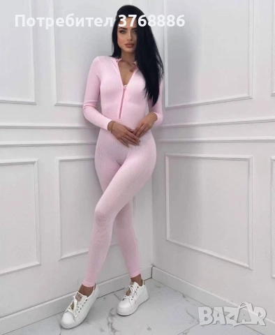 Стегнат оформящ гащеризон с цип, снимка 2 - Гащеризони - 53522407