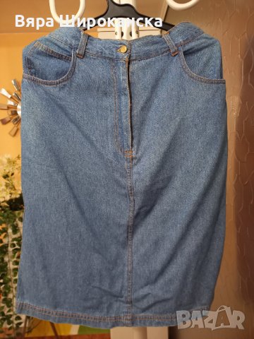 Дънкова пола от тънък деним за лятото. Размер: М. 