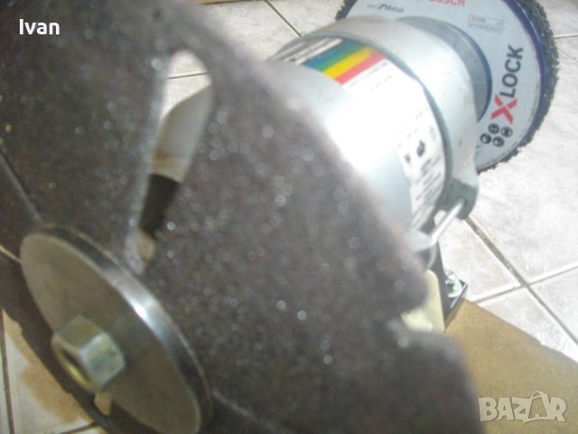 Немски Ел.Шмиргел Einhell-3000 об/мин-180W/120W-Старо Качество-Почти Нов-С Дървена Основа-Отличен, снимка 5 - Други инструменти - 41368474