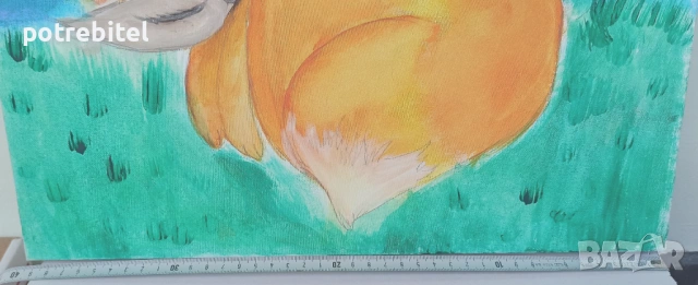 Картина - Спящата лисица / лисичка  - за 18 €вро 40х30 см, снимка 6 - Картини - 52916223