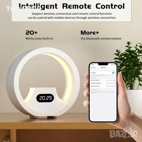 Машина за бял шум с дистанционно, 8 цвята, с 20 висококачествени успокояващи звука, таймер, снимка 4 - Друга електроника - 49731101