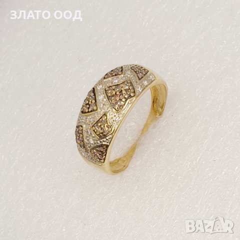 Златни пръстени-18К с диаманти, снимка 14 - Пръстени - 39790190