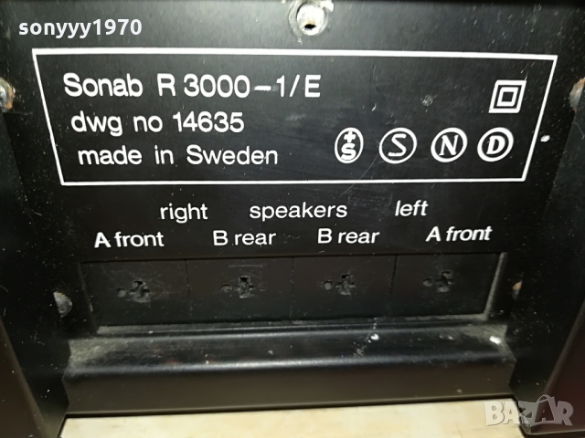SONAB R3000 RECEIVER-MADE IN SWEDEN 1003221226, снимка 11 - Ресийвъри, усилватели, смесителни пултове - 36056015