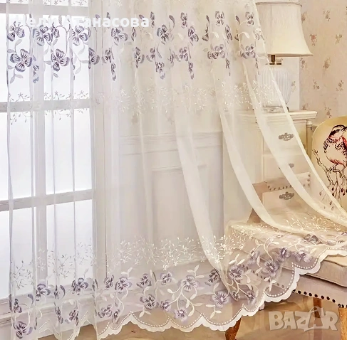 Нежни пердета-4 метра, снимка 2 - Пердета и завеси - 53758861