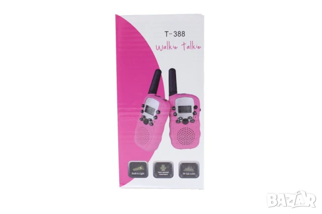 Уоки Токи 3 км с Фенер и LCD Черен 1 бр 