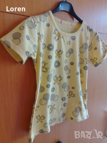 Тениска в жълт цвят XS , снимка 8 - Тениски - 46868545