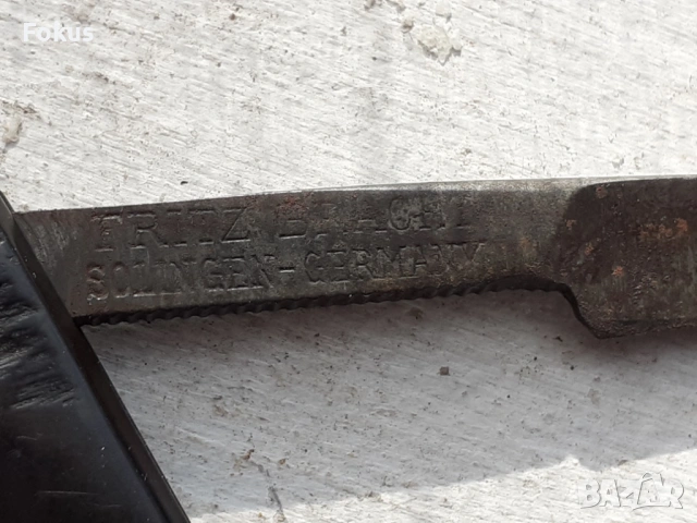 Бръснач Dovo Solingen 28 Fritz Brach 1 - рядък, снимка 4 - Антикварни и старинни предмети - 53445575