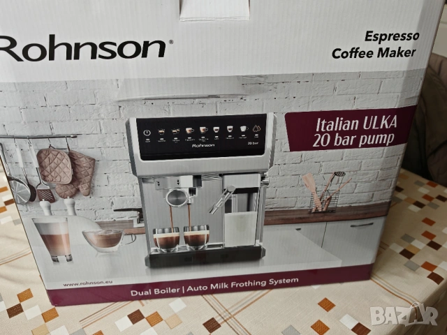 Кафемашина ROHNSON R-98080 1600.00 ml, АВТОМАТИЧНА КАПУЧИНО СИСТЕМА, 20.00 bar, снимка 2 - Кафемашини - 53602982