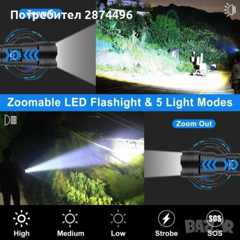 3954 Мощен лед фенер 8000 лумен , снимка 15 - Други - 41574504