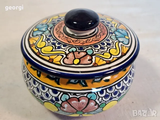 мексиканска керамична бонбониера 6/2, снимка 2 - Декорация за дома - 49290008