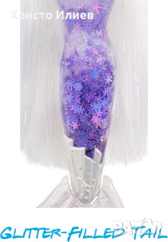 Кукла Русалка Mermaze Mermaidz Crystabella Опашкaта си променя цвета Кукла Барби 34 см, снимка 5 - Кукли - 42726026