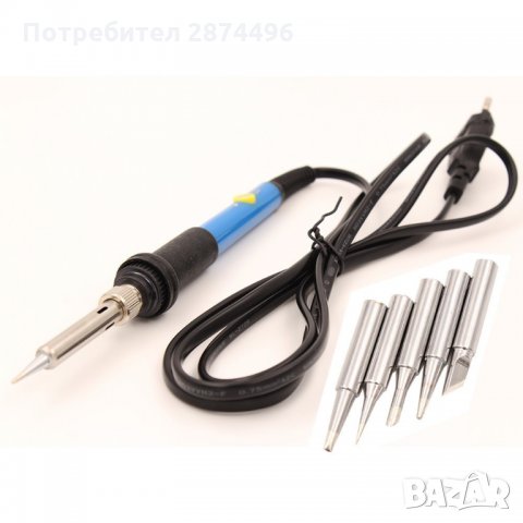 1745 ПОЯЛНИК 60 W - РЕГУЛИРУЕМ В КУФАР С АКСЕСОАРИ, снимка 5 - Поялници и запояване - 35820789