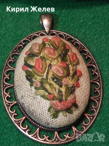 БРОДИРАНА ПОСРЕБРЕНА СТАРА БРОШКА за КОЛЕКЦИЯ 10021, снимка 2 - Антикварни и старинни предмети - 29564166