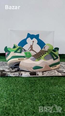 Nike Air Jordan 4 Green Snorlax Нови Оригинални Обувки Размер 38 Номер Маратонки Кецове, снимка 1 - Маратонки - 44221282