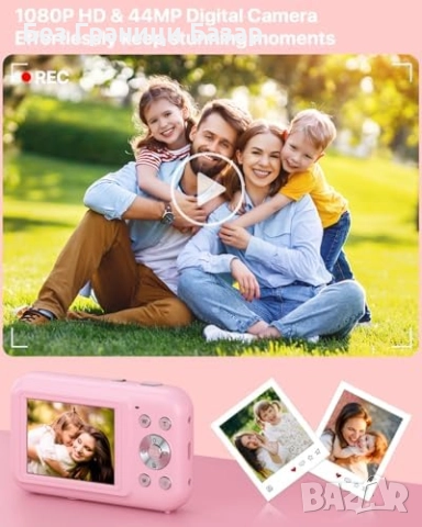 Нов Компактен детски фотоапарат 44MP FHD камера с 16X зуум Камера деца, снимка 6 - Фотоапарати - 52877540