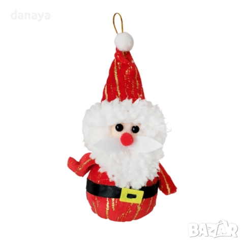 6201 Коледна фигурка Дядо Коледа за окачване, 17 см, снимка 5 - Декорация за дома - 52021217