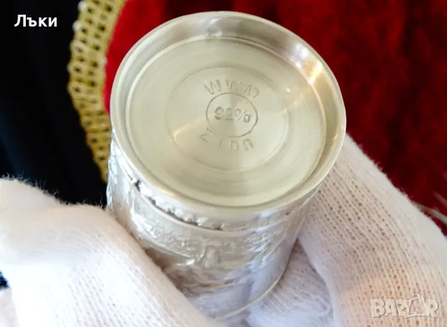 Чаша от калай с Елен,Куче,ловен герб. , снимка 5 - Антикварни и старинни предмети - 48544051