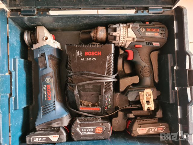 Ъглошлайф и винтоверт Bosch 18v 