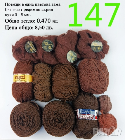 Евтини прежди в малки количества - нови и остатъци , снимка 3 - Други - 52042384