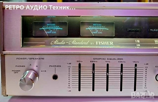 Много масивен винтидж стерео ресийвър Studio-Standart by Fisher, mod. RS-2004A 
