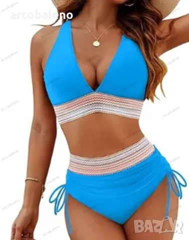 Дамски бански костюм от две части, 9цвята , снимка 11 - Бански костюми - 49944313