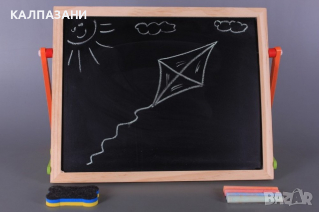 Дървена дъска за рисуване 2в1 с магнитни букви на Български език 303860, снимка 3 - Образователни игри - 36140504