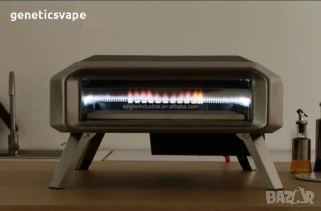 пещ за пици 40см отвор професионална на газ с ротационна подложка, снимка 5 - Друго търговско оборудване - 50822985