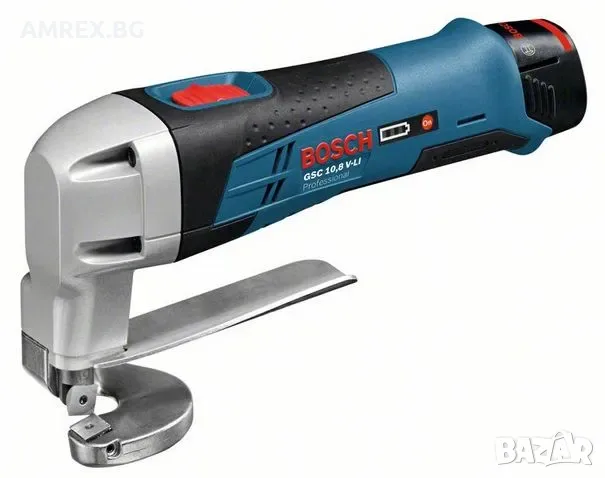 Акумулаторна ножица за ламарина Bosch GSC 12V-13 Professional – 12 V, до 1.3 мм, 3600 хода/мин