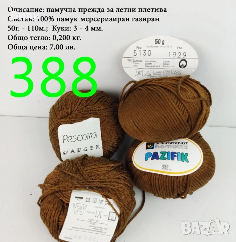 Евтини прежди в малки количества - нови и остатъци , снимка 15 - Други - 52042527