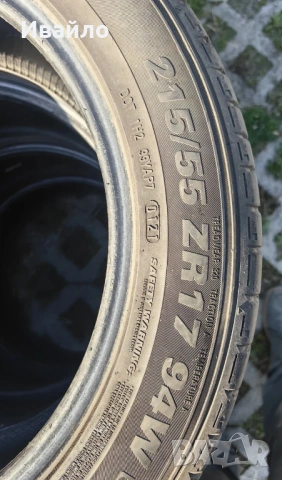 Продавам 4 броя Летни Гуми 215.55.17 на 1 сезон дот 2021 KUMHO , снимка 3 - Гуми и джанти - 53141425