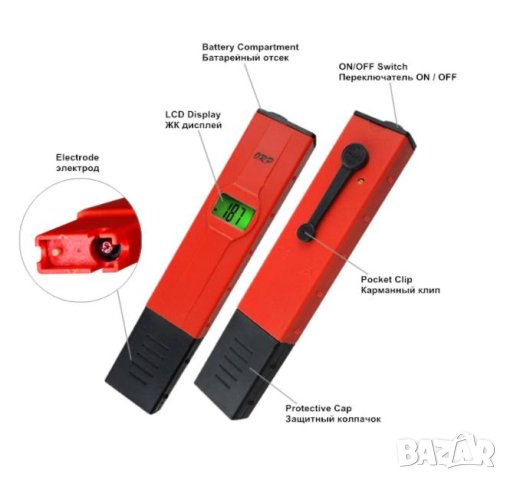 Тест ORP Метър Тестер ORP Тестер Цифров ORP Метър Тестер ±1999mV Измерва Качеството на Водата Редокс, снимка 6 - Лаборатория - 41285210