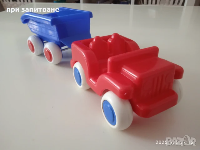 Играчка количка Jeep на Viking toys и ремарке на Flex toys, Sweden, обща дължина 28 см., снимка 2 - Колекции - 50918310