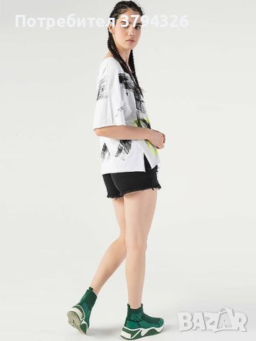 Дамска памучена тениска"Пролет-лято" PUNKQUEEN , снимка 4 - Тениски - 41698986