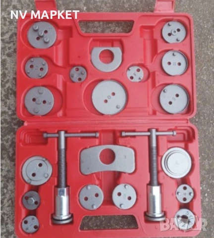 Комплект инструменти KraftRoyal за спирачни апарати и накладки - 21 Части, снимка 3 - Куфари с инструменти - 53843130