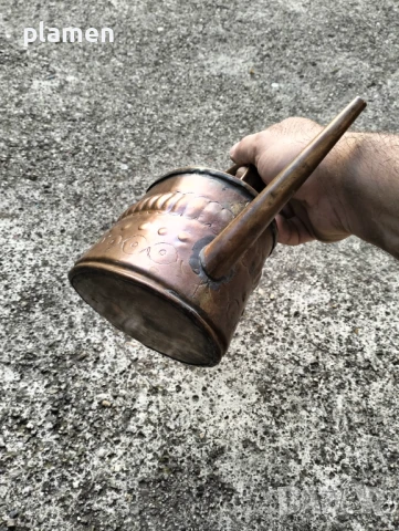 Медна лейка, снимка 5 - Антикварни и старинни предмети - 51227830