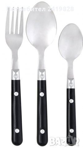 Комплект прибори от неръждаема стомана , снимка 2 - Прибори за хранене, готвене и сервиране - 38638703