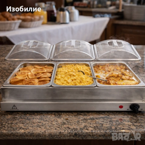 Електрически нагревател за бюфет 2 в 1 - винаги топла храна, снимка 2 - Други - 53726379