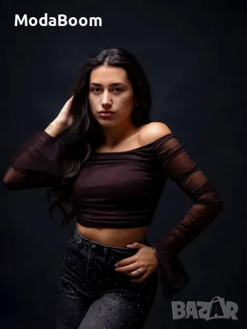 Черен дамски топ 