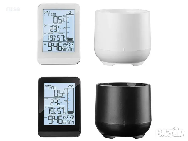 НОВИ! Метеорологична станция радиоуправлявана с измервателен уред за дъжд 