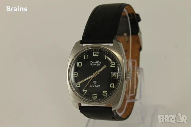 1960's ZENTRA SAFARI Automatic Немски Стоманен Военен Часовник